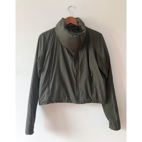 Lululemon Sleek City Jacket Dark Olive Size 10 Insulated - Picture 4 of 8
